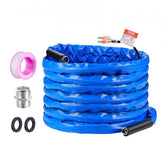 50ft heated RV water hose with lead-free lining and leak-proof connectors for cold weather use.