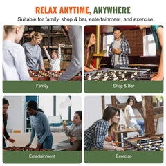 Bostome 55-inch foosball table with rust-proof rods, detailed players, and adjustable legs.