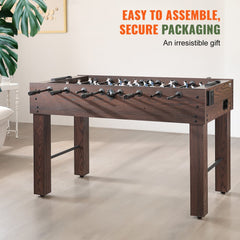 Bostome 55-inch foosball table with rust-proof rods, detailed players, and adjustable legs.