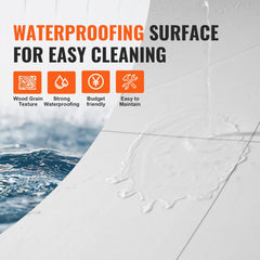 Bostome white marble peel and stick vinyl floor tiles with a textured surface and self-adhesive backing.