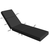 Chaise Lounge Cushion, 4" Thick Outdoor Lounge Chair Cushion with Ties for Patio, 21" x 72 ", Gray