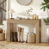 Modern Console Table, 47" Narrow Entryway Table, Natural Wood