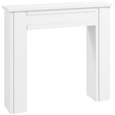 Modern Fireplace Mantel, Freestanding Fireplace Surround with Leg for Electric Fireplaces, 44.7" W x 40" H, White