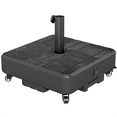 Patio Umbrella Base Outdoor Umbrella Stand with Wheels for 1.5"/1.9" Poles