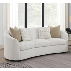 Avalon Latte Sloped Arms Sofa with Pillows
