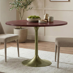 Display Round Dining Table in Walnut