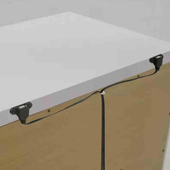 Contemporary Style 1pc Nightstand Hidden Jewelry Drawer Acrylic Legs USB Port White Finish Bedroom Furniture