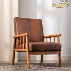 25'' Wide Classic Mid-Century Modern Arm Chair, Brown