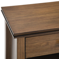 Demeter 24 inch Wide Solid Wood Bedside Table in Rustic Natural Aged Brown