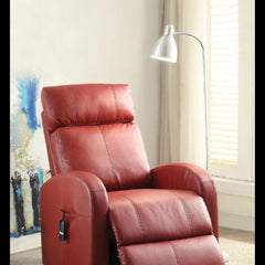 Rhea Red PU Recliner w/ Power Lift