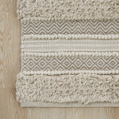 Aegisthus Texture Stripe Bath Rug Natural 20x32"