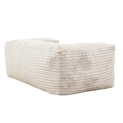 Living Room 71 In Memory Foam Bean Bag Sofa, Soft Fabric Lounger Chair Bean Bag with Armrest, Beige