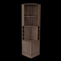 Story Corner Bar Cabinet, Two External Shelves