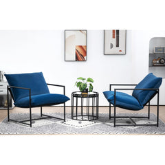 Quasar Modern Velvet Accent Chair, Metal Frame Contemporary Recliner with Deep Seating Cushion for Home Office