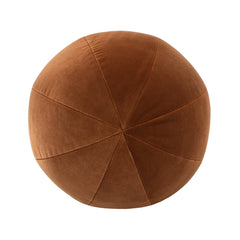 Story 12" Round Sphere Accent Ball Throw Pillow Burnt Orange Performance Velvet