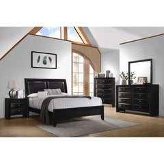 Story Black 2-Drawer Nightstand with Pull-out Tray