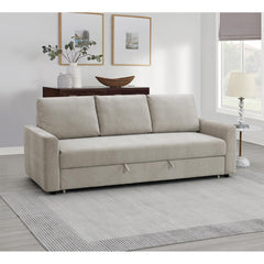 Hera Beige Linen Pull out Sleeper