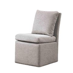 Light Gray Finish Contemporary Style 1pc Dining Chair Casters Removable Back Pillow Dining Room