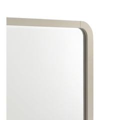 Lyric Elegant Beige Framed Mirror made with wood(Includes Only Mirror)
