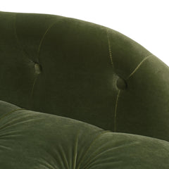 Nirvana Tufted Roll Arm Chaise Lounge, Olive Green Performance Velvet