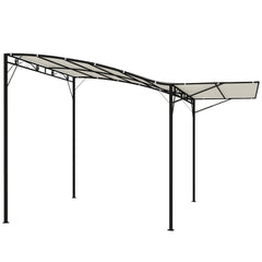 10' x 8' Outdoor Pergola and Patio Gazebo for Garden, Camper, Deck, Doors and Windows, Cream White