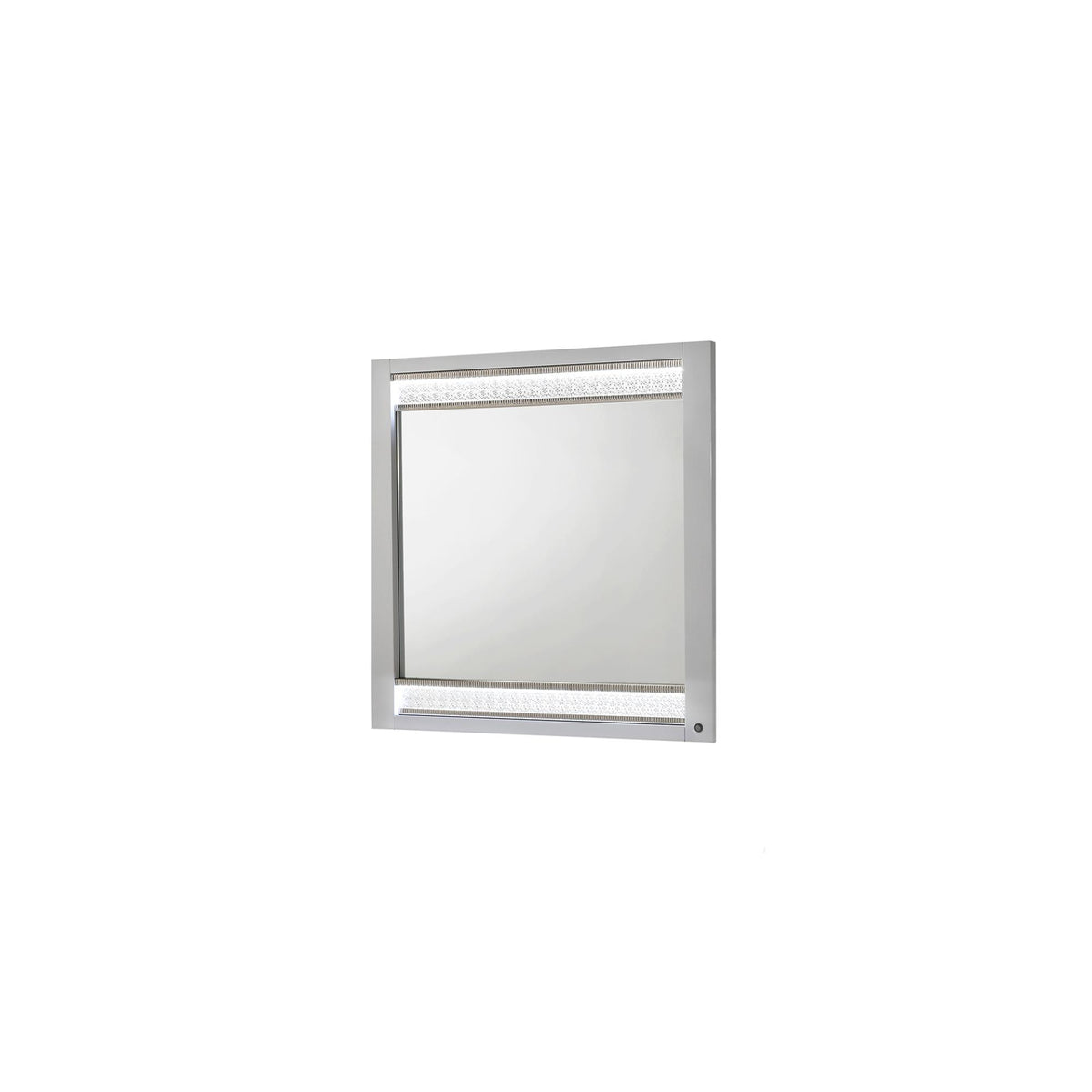 Glam Modern Style Mirror Made with Wood in White (INCLUDES MIRROR ONLY)