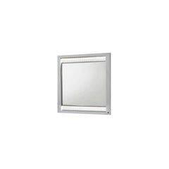 Glam Modern Style Mirror Made with Wood in White (INCLUDES MIRROR ONLY)
