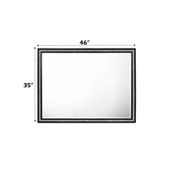 Zenith Weathered Black Finish Mirror
