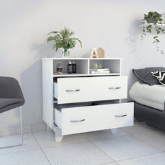 Waltz 2-Drawer 2-Shelf Dresser White