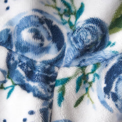 Avalon 3 Foot Rounded Bean Bag, Blue Rose Print
