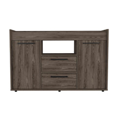 Theseus Sideboard, Two Drawers, Double Door Cabinets -Dark Walnut