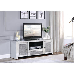 Infinity Mirrored & Faux Diamonds TV Stand (Assembled)