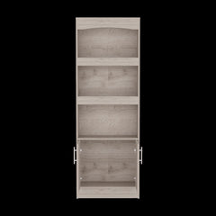 2 Piece Office Set, Bookcase + Desk, Light Gray