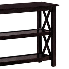 Poem Merlot Sofa Table with 2-shelf