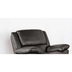 Black Finish Transitional Manual Recliner Chair Pillow Arms Welt Trim Primary Living Room