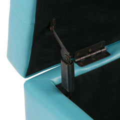 Gallery 34 inch Wide Storage Ottoman in Soft Blue Vegan Leather
