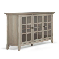 Eternity 62 inch Wide Solid Wood Wide Storage Cabinet in Distressed Grey