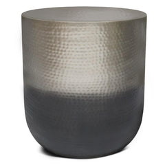 Rhea Metal Side Table in Silver Ombre