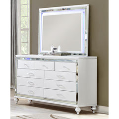 Utopia Mirror Framed LED Mirror Made With Wood in White Color