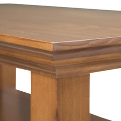 Eternity Solid Wood Narrow Side Table in Light Golden Brown