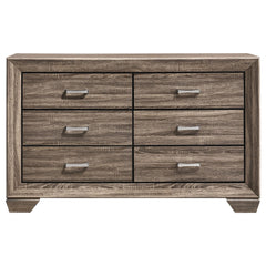 Aeneas Washed Taupe 6-drawer Dresser