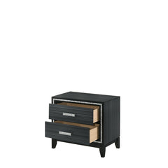 Zenith Weathered Black Finish Nightstand