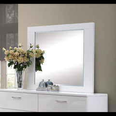 Theseus White Finish Mirror