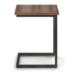 Orion - Wide C Side Table - Dark Cognac Brown