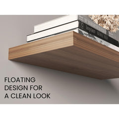 Hercules 31.5" Wide Floating Shelves Set Of 2, Shelves For Wall Decor For Bedroom, Bathroom Storage Shelves, Book Shelves For Living Room