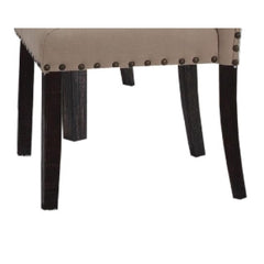 Infinity Linen & Salvage Dark Oak Finish Side Chair (Set of 2)