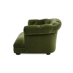Apollo 36.5" Chesterfield Dog Sofa Bed, Medium, Olive Green Performance Velvet