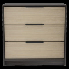 Lyra 3 Drawers Dresser, Superior Top -Black / Pine