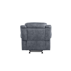 Haven Two Tone Gray Velvet Glider Recliner