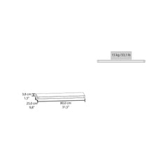 Hercules 31.5" Wide Floating Shelves Set Of 2, Shelves For Wall Decor For Bedroom, Bathroom Storage Shelves, Book Shelves For Living Room
